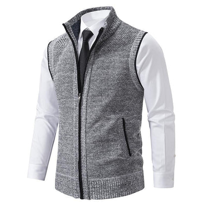 Bremer | Hombre Chaleco Polar Sin Mangas con Cremallera y Bolsillos