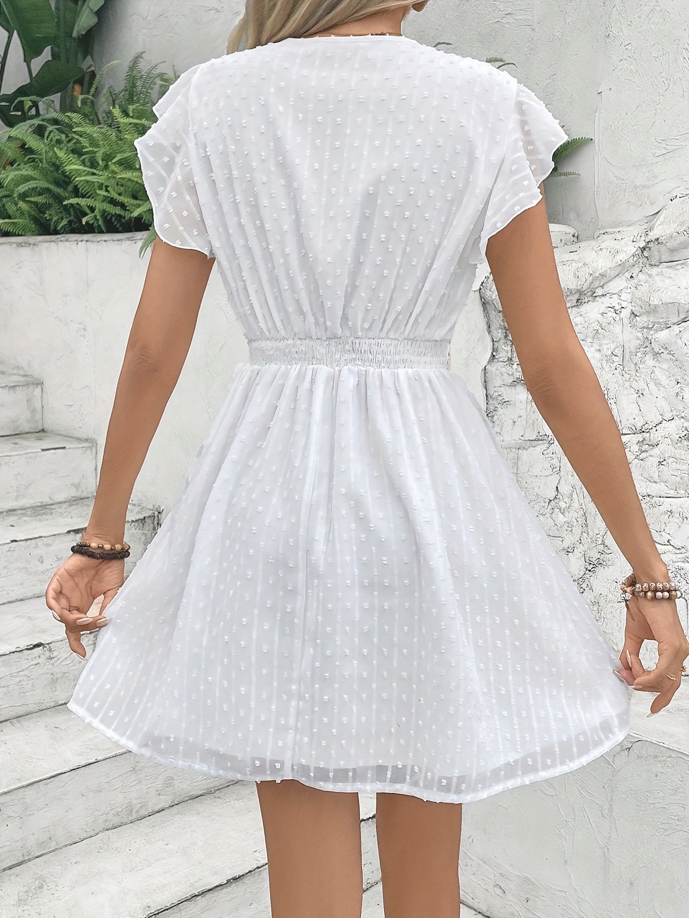 Jinte | Mujer Vestido de Verano de Corte en A con Ganchillo