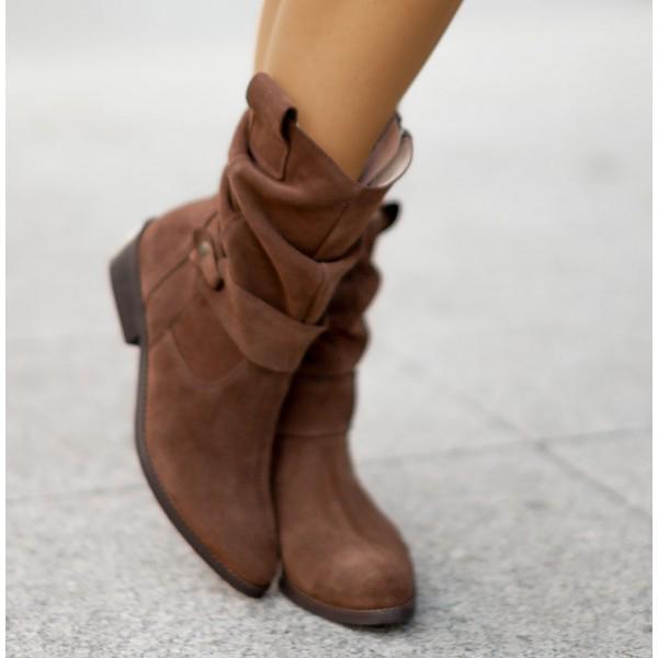 Maike | Mujer Botines Elásticos con Cremallera y Pantorrilla Ajustable