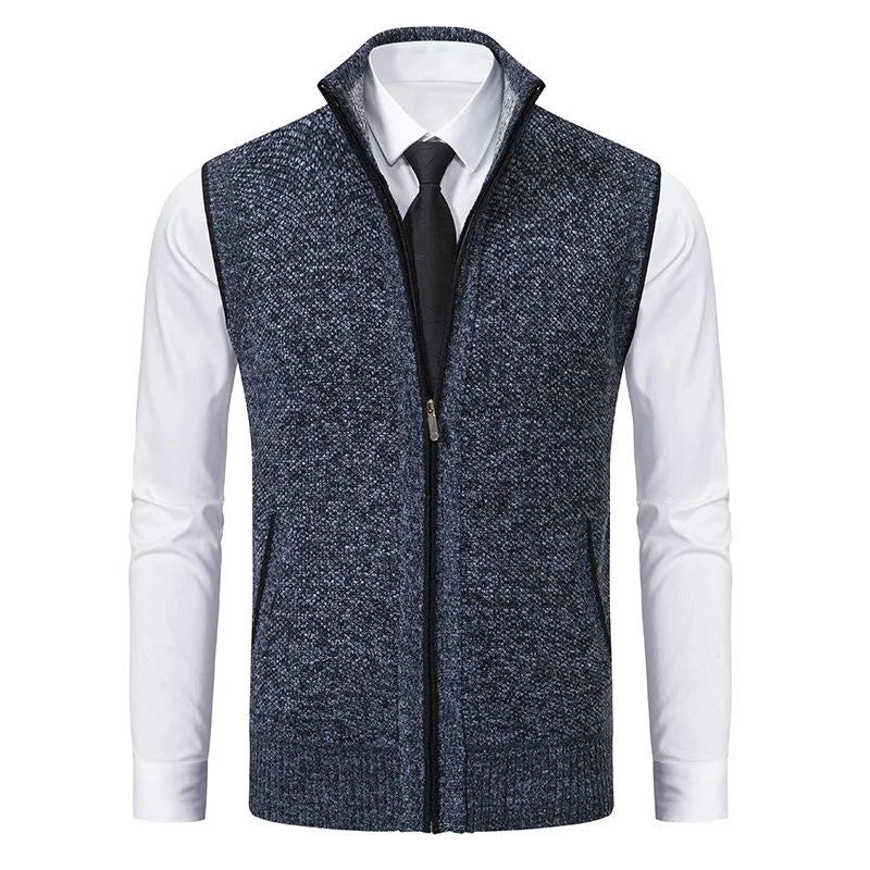 Bremer | Hombre Chaleco Polar Sin Mangas con Cremallera y Bolsillos