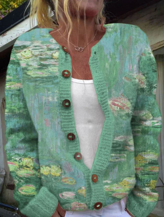 Anwen | Mujer Chaleco de Punto Verde para Capas