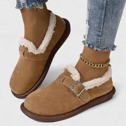 Zola | Mujer Pantuflas Forradas con Detalle de Hebilla