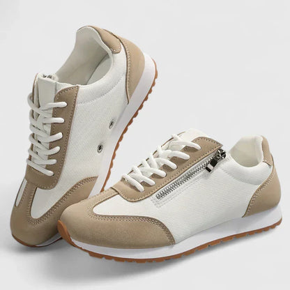 Magdalena | Mujer Zapatillas Deportivas con Cordones y Cremallera Lateral