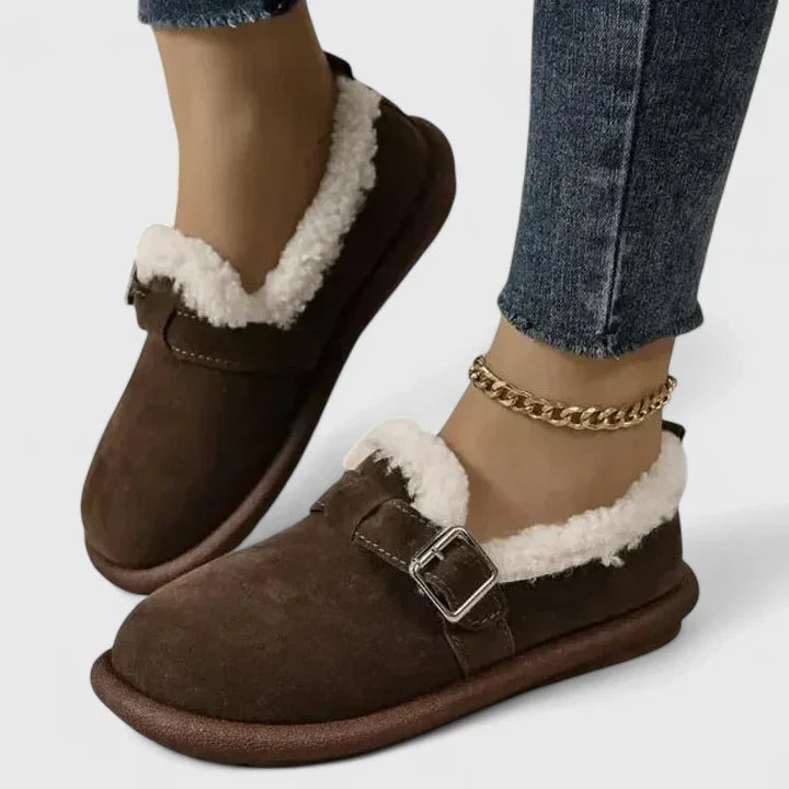 Zola | Mujer Pantuflas Forradas con Detalle de Hebilla