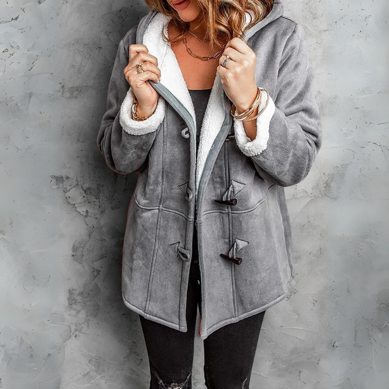 Yara | Mujer Chaqueta con Capucha y Botones Atemporal