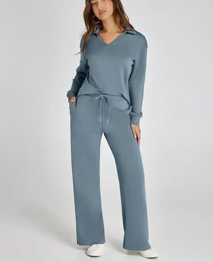 Nova | Mujer Conjunto de Dos Piezas con Camiseta Oversize y Pantalón de Cintura Alta