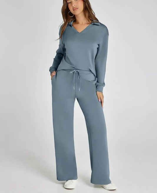 Nova | Mujer Conjunto de Dos Piezas con Camiseta Oversize y Pantalón de Cintura Alta