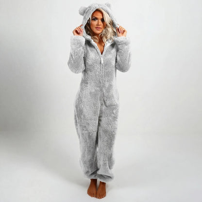 Cyranelle | Mujer Sudadera Teddy con Capucha y Cremallera