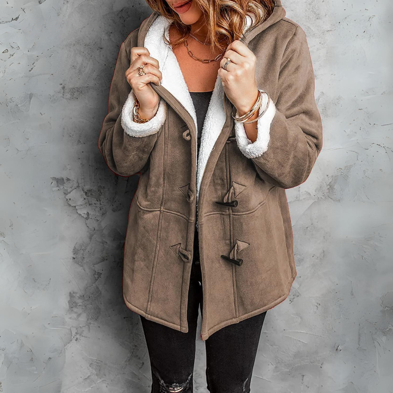 Yara | Mujer Chaqueta con Capucha y Botones Atemporal