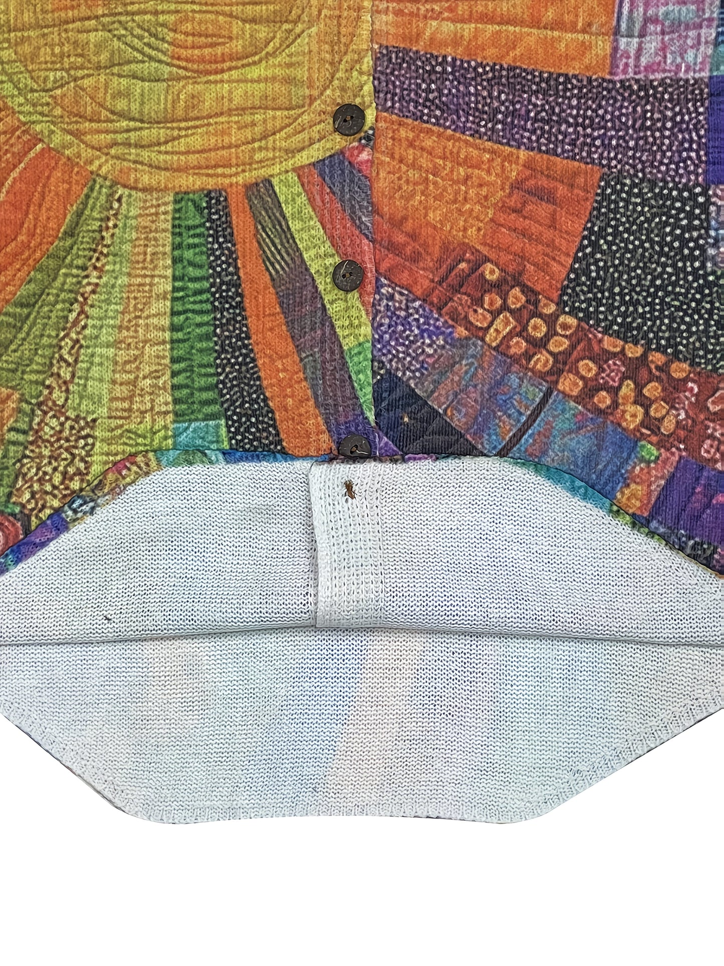 Zoe | Mujer Chaleco de Punto Patchwork con Botones