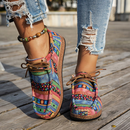 Adeline | Mujer Zapatillas con Estampado Patchwork