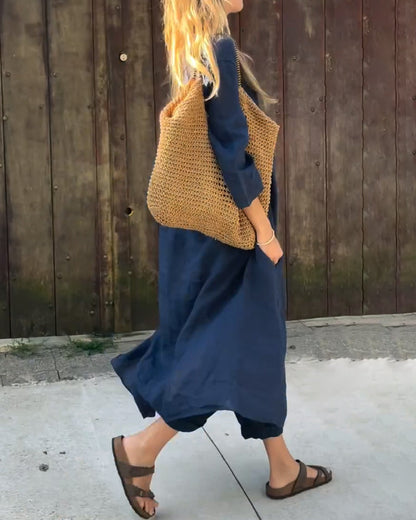 Ylva | Mujer Conjunto de Lino con Túnica y Pantalón Recto
