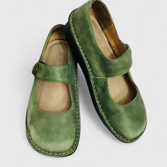 Mujer Zapatos de Puntera Redonda con Correa Ajustable