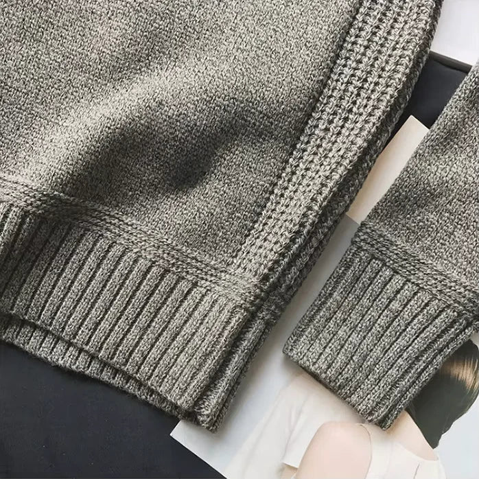 Cortina | Hombre Suéter de Lana de Estilo Alpino