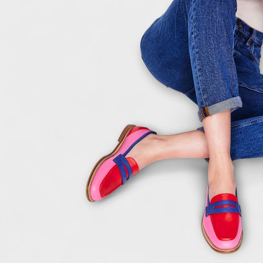 Caléndula | Mujer Pantuflas Patchwork con Suela de Goma