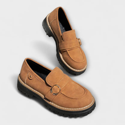 Lora | Mujer Mocasines de Punta Redonda