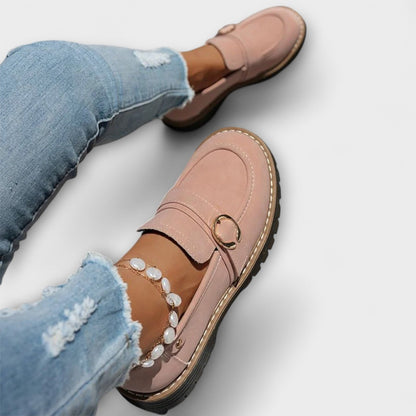 Lora | Mujer Mocasines de Punta Redonda