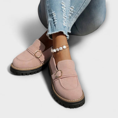 Lora | Mujer Mocasines de Punta Redonda