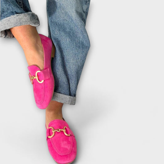 Índigo | Mujer Zapatos Slip-On con Hebilla Metálica