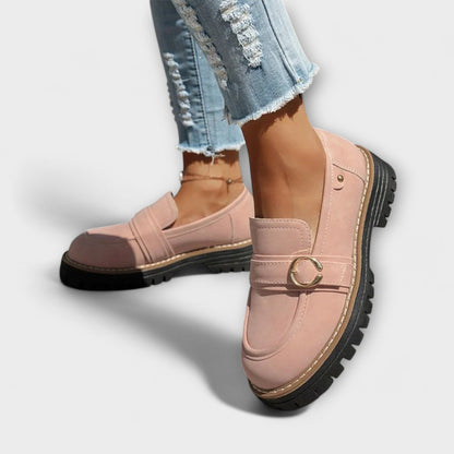 Lora | Mujer Mocasines de Punta Redonda