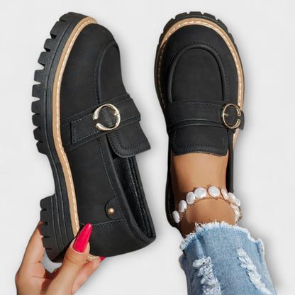 Lora | Mujer Mocasines de Punta Redonda