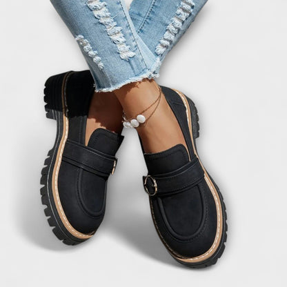 Lora | Mujer Mocasines de Punta Redonda