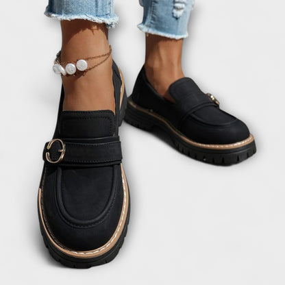 Lora | Mujer Mocasines de Punta Redonda