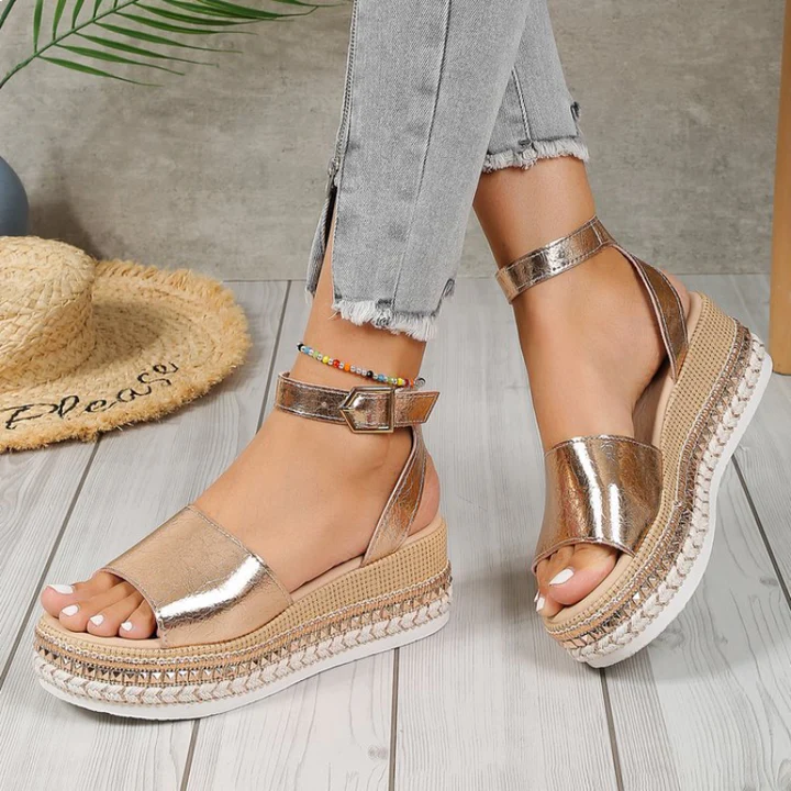 Stellar | Mujer Sandalias de PU con Suela de Goma