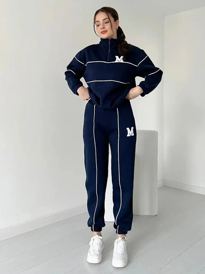Brianna | Mujer Conjunto Deportivo con Media Cremallera y Pantalón Jogger