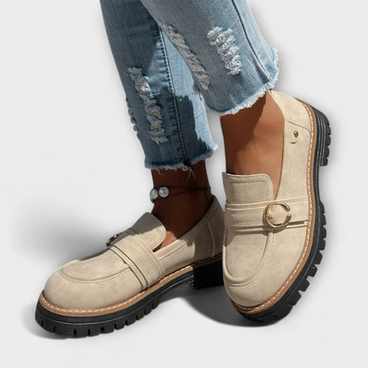 Lora | Mujer Mocasines de Punta Redonda