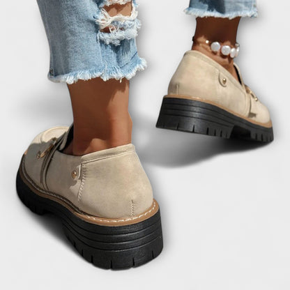 Lora | Mujer Mocasines de Punta Redonda