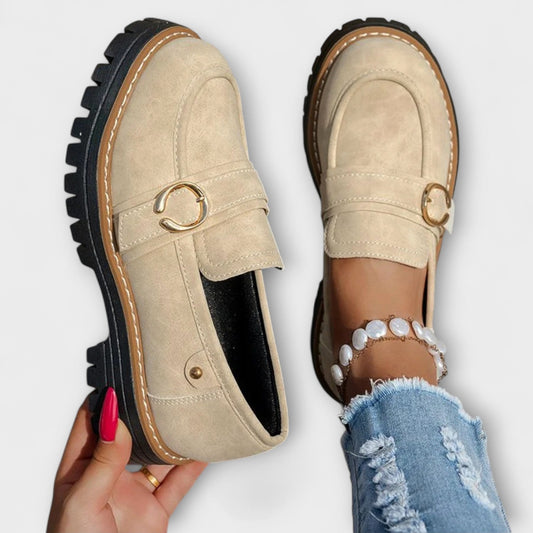 Lora | Mujer Mocasines de Punta Redonda