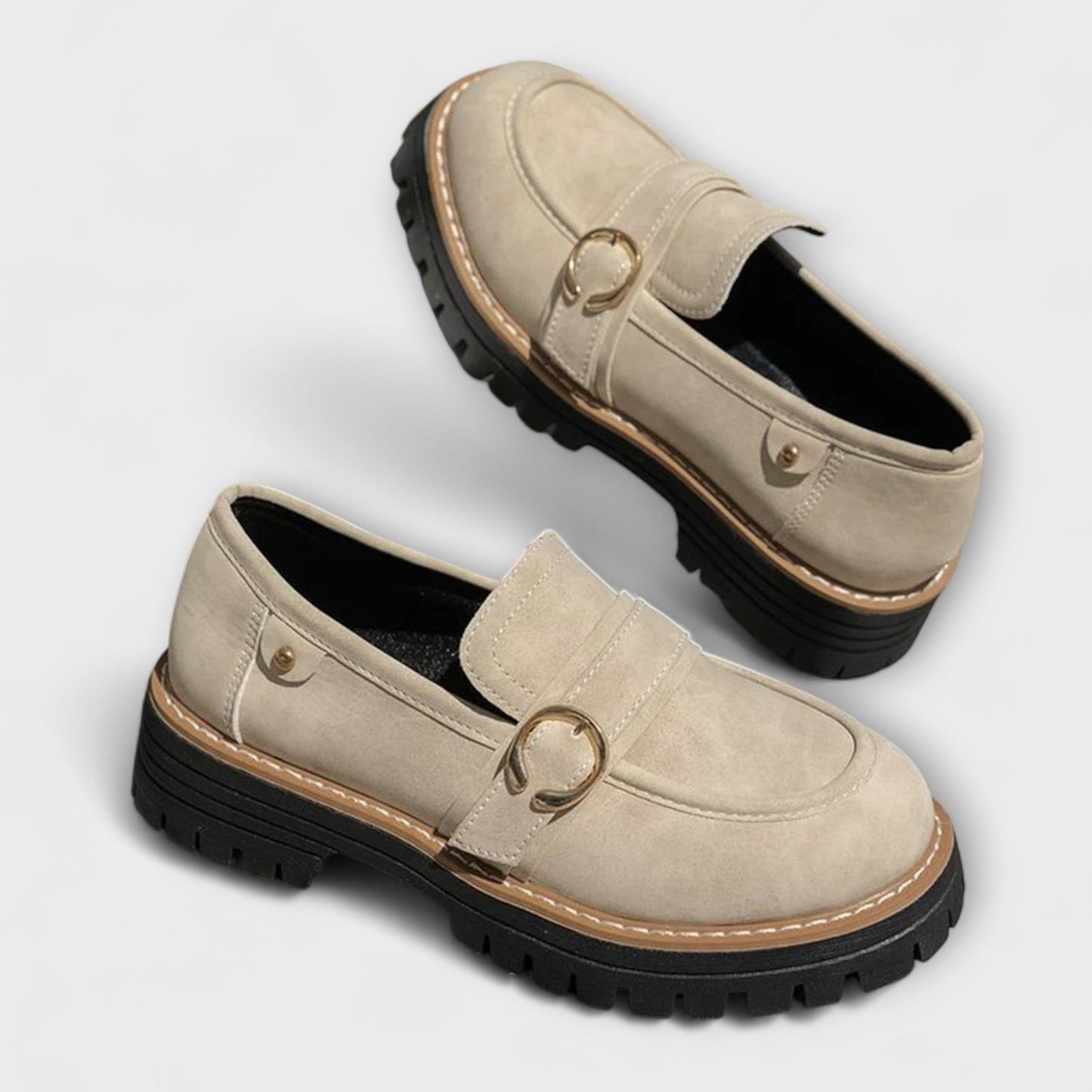 Lora | Mujer Mocasines de Punta Redonda