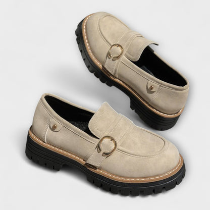 Lora | Mujer Mocasines de Punta Redonda