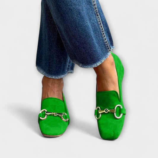 Taliah | Mujer Mocasines de Punta Cuadrada con Hebilla