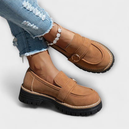 Lora | Mujer Mocasines de Punta Redonda