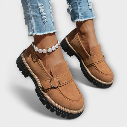 Lora | Mujer Mocasines de Punta Redonda