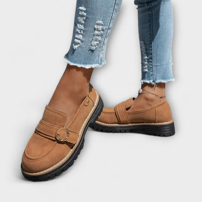 Lora | Mujer Mocasines de Punta Redonda