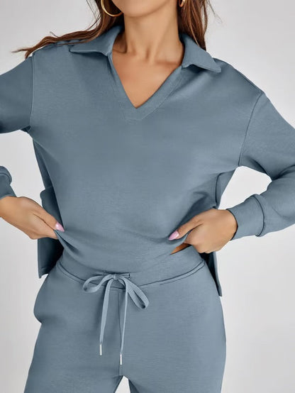 Nova | Mujer Conjunto de Dos Piezas con Camiseta Oversize y Pantalón de Cintura Alta