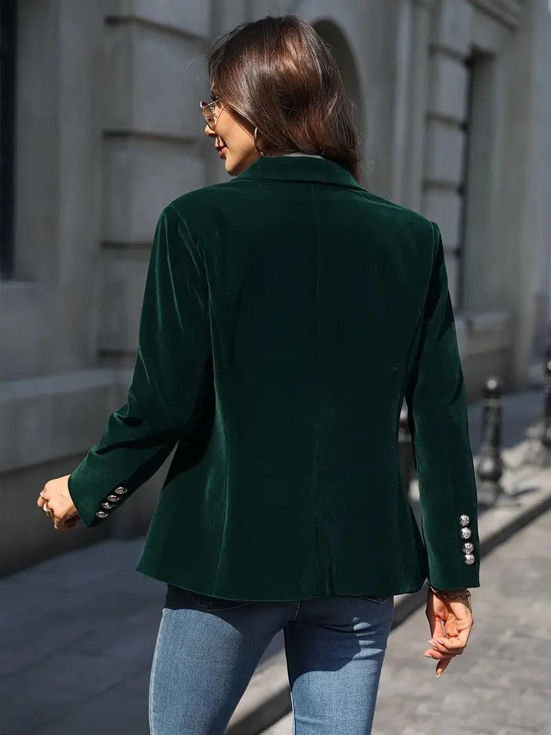 Keet | Mujer Blazer de Terciopelo Elegante Entallado