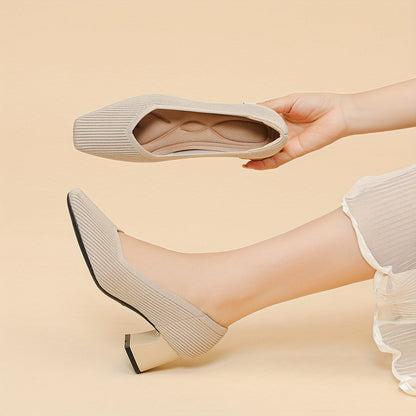 Heliralyne | Mujer Zapatos de Tacón Cuadrado con Plantilla Amortiguadora
