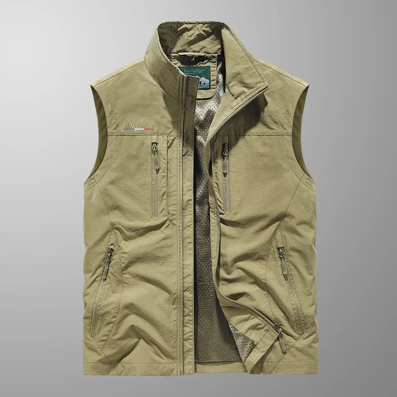 Finn | Hombre Chaleco Cargo con Múltiples Bolsillos