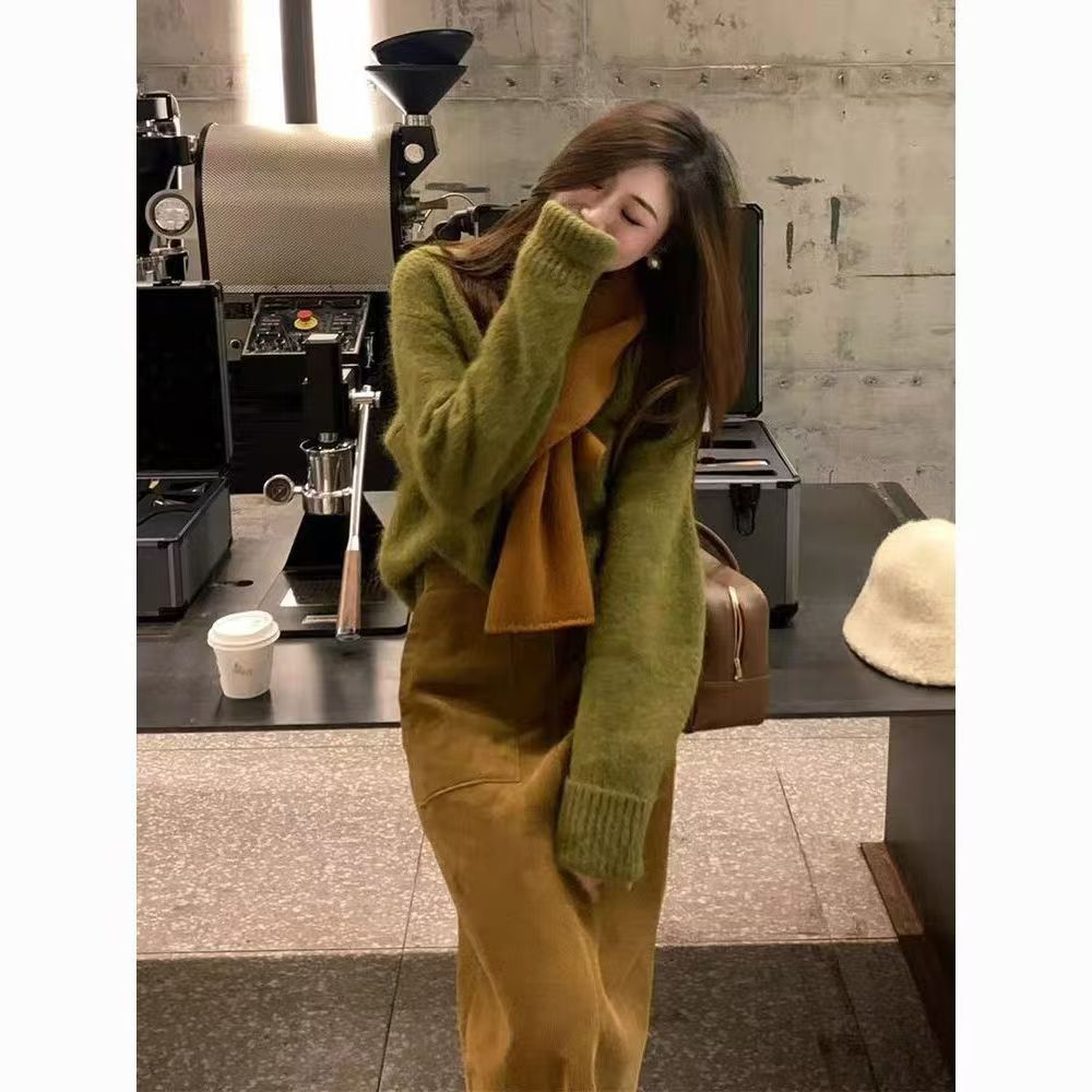 Sanne | Mujer Suéter de Punto de Cuello Alto Cálido
