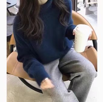 Sanne | Mujer Suéter de Punto de Cuello Alto Cálido