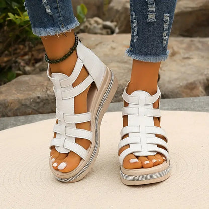Everlie | Mujer Sandalias de Cuña con Detalles de Strass