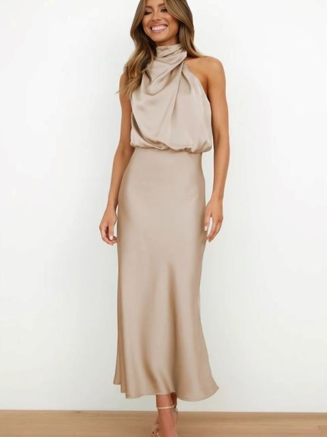 Cedra | Mujer Vestido de Seda Elegante para Ocasiones