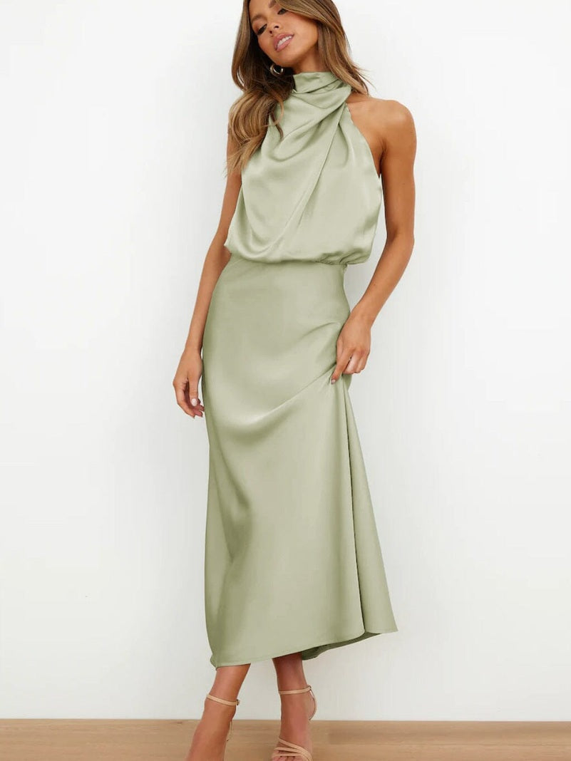Cedra | Mujer Vestido de Seda Elegante para Ocasiones