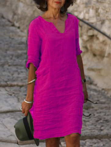 Charm | Mujer Vestido con Escote en V y Cobertura de Abdomen