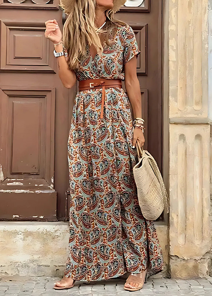 Isabella | Mujer Maxi Vestido Floral con Abertura Lateral
