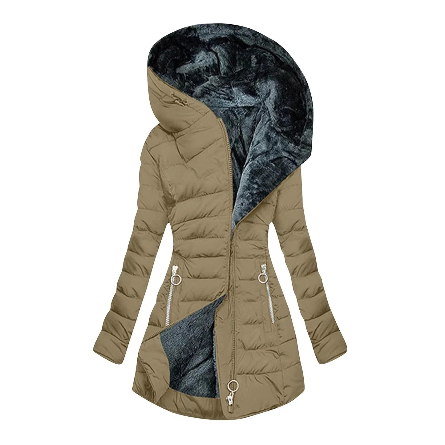 Kaliralyssa | Mujer Chaqueta de Invierno Acolchada con Capucha